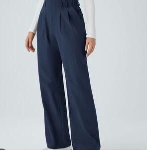 HALARA Deep Blue Wide-Leg Trousers Size Medium